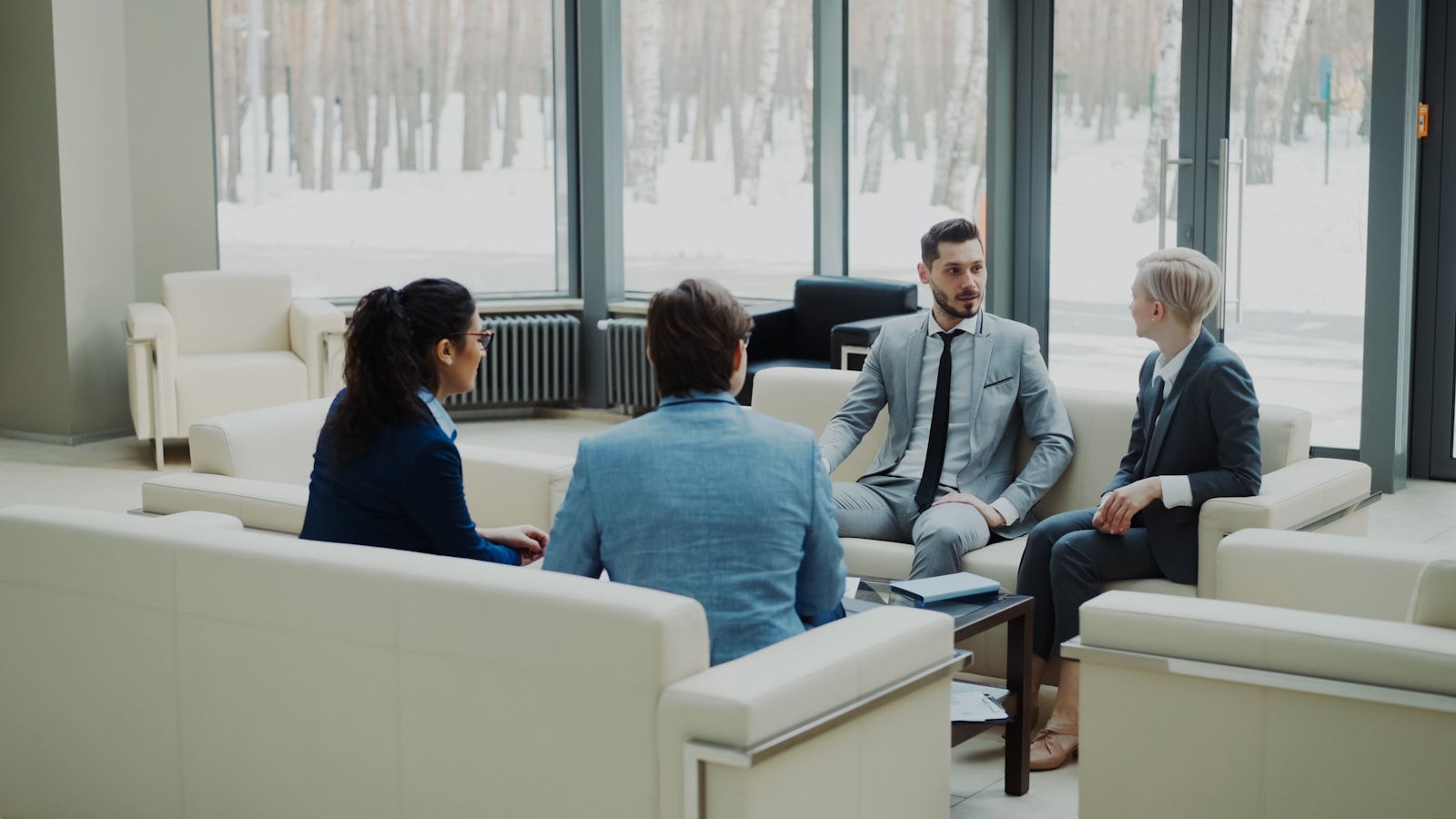 Modern business meeting in an office